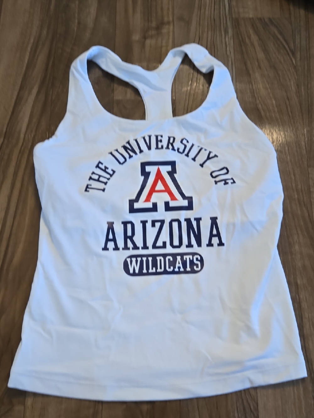 CRZ YOGA White Arizona Wildcats Racerback Tank with Red & Navy Logo